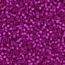 Miyuki rocailles Perlen 11/0 - Silver lined dyed fuchsia 11-1340